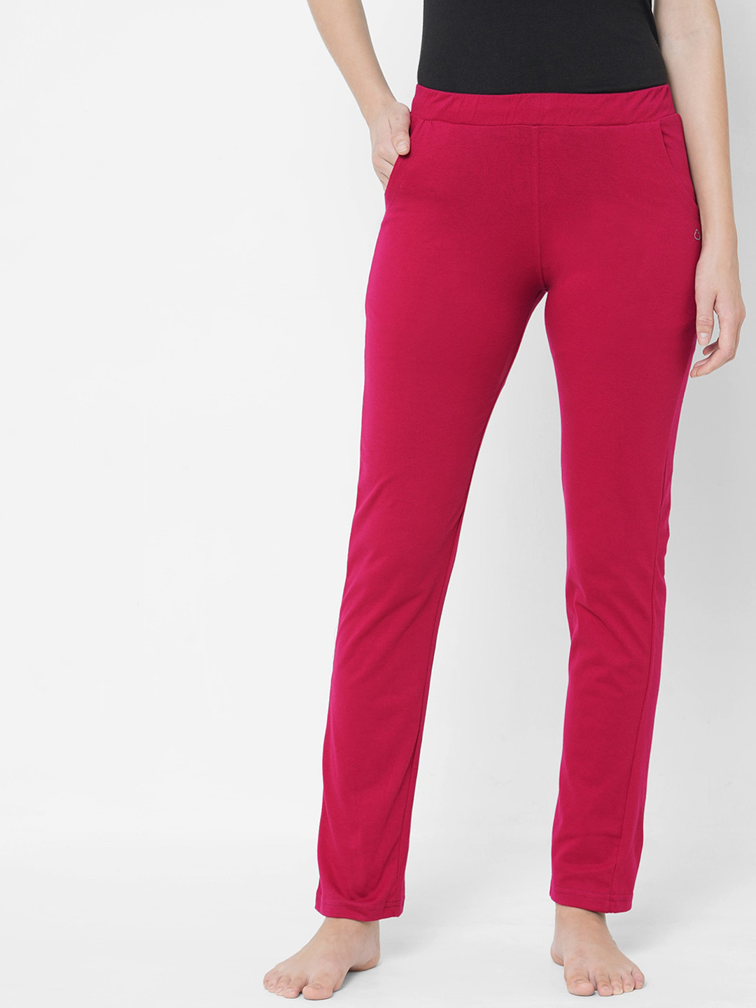 

Sweet Dreams Women Magenta Solid Cotton Lounge Pants