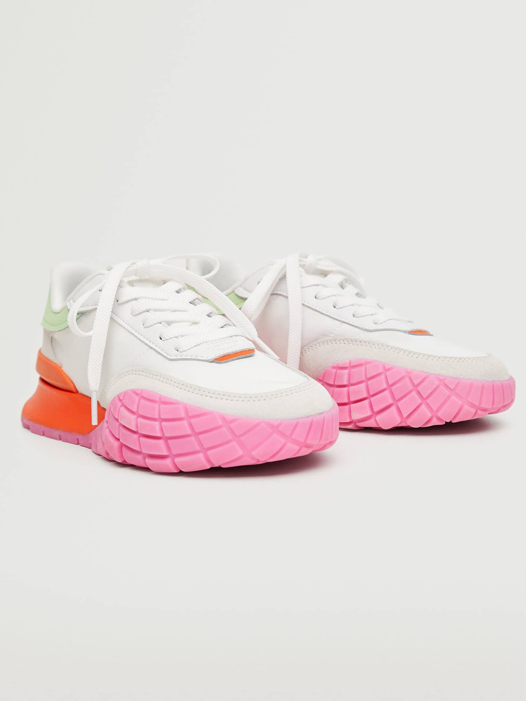 

MANGO Women White Solid Sneakers