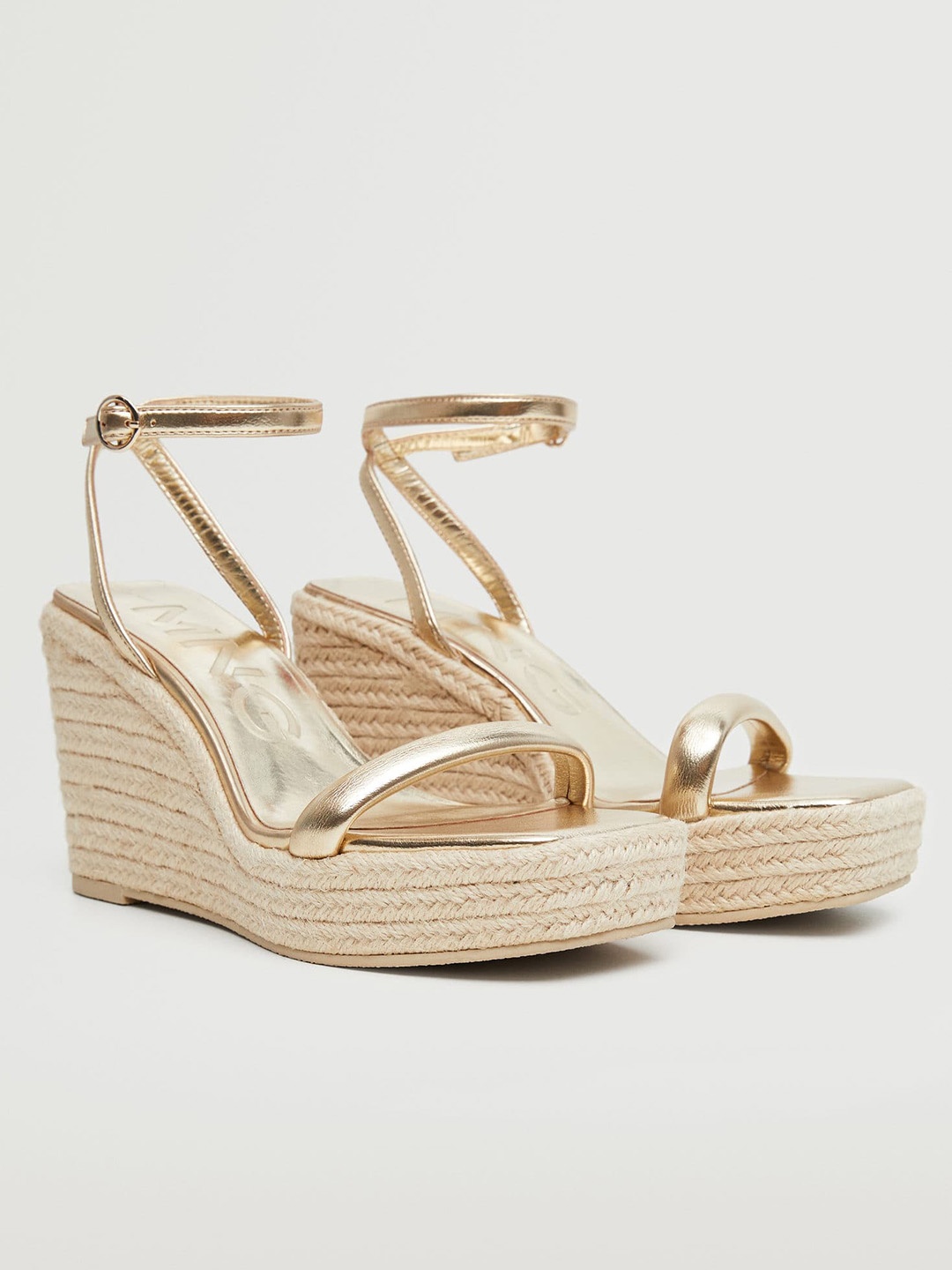 

MANGO Gold-Toned Solid Wedges