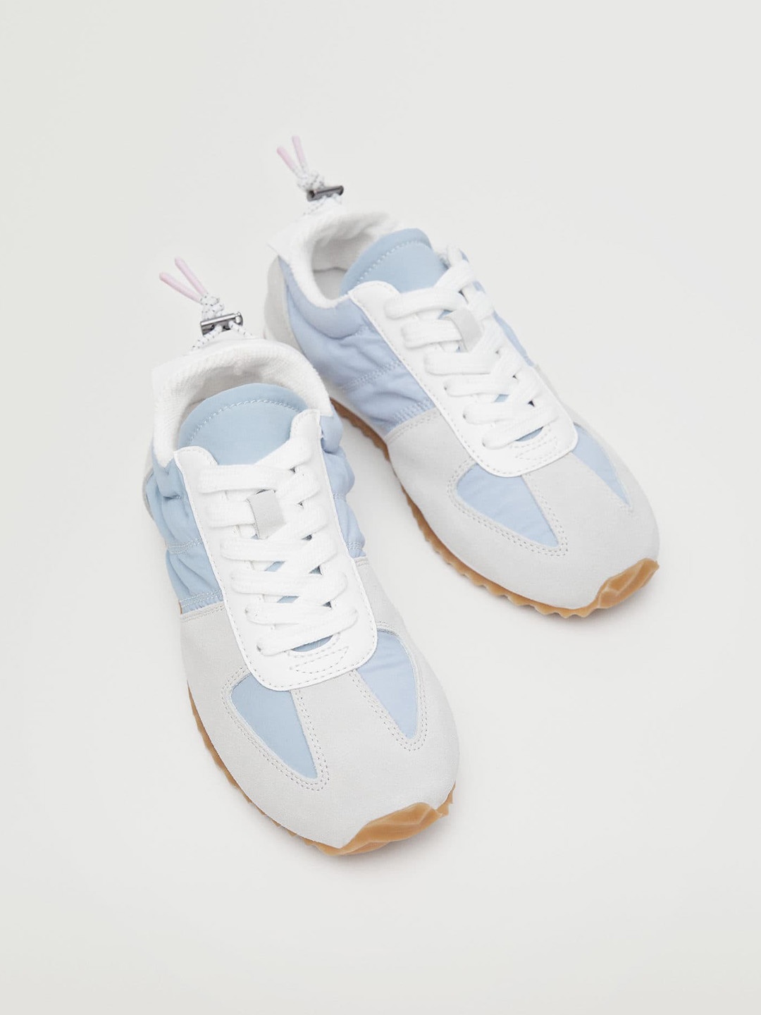 

MANGO Women Grey & Blue Colourblocked Sneakers