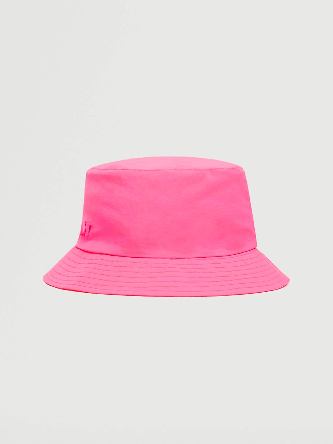 

MANGO Women Fuchsia Solid Bucket Hat with Brand Logo