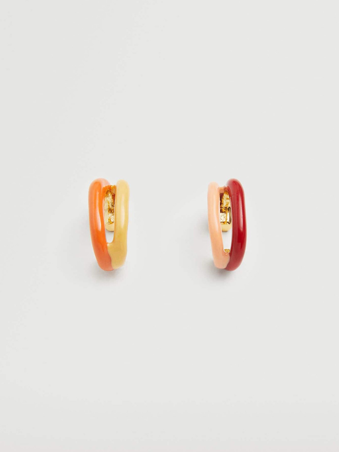 

MANGO Women Set of 2 Ear Cuffs, Peach