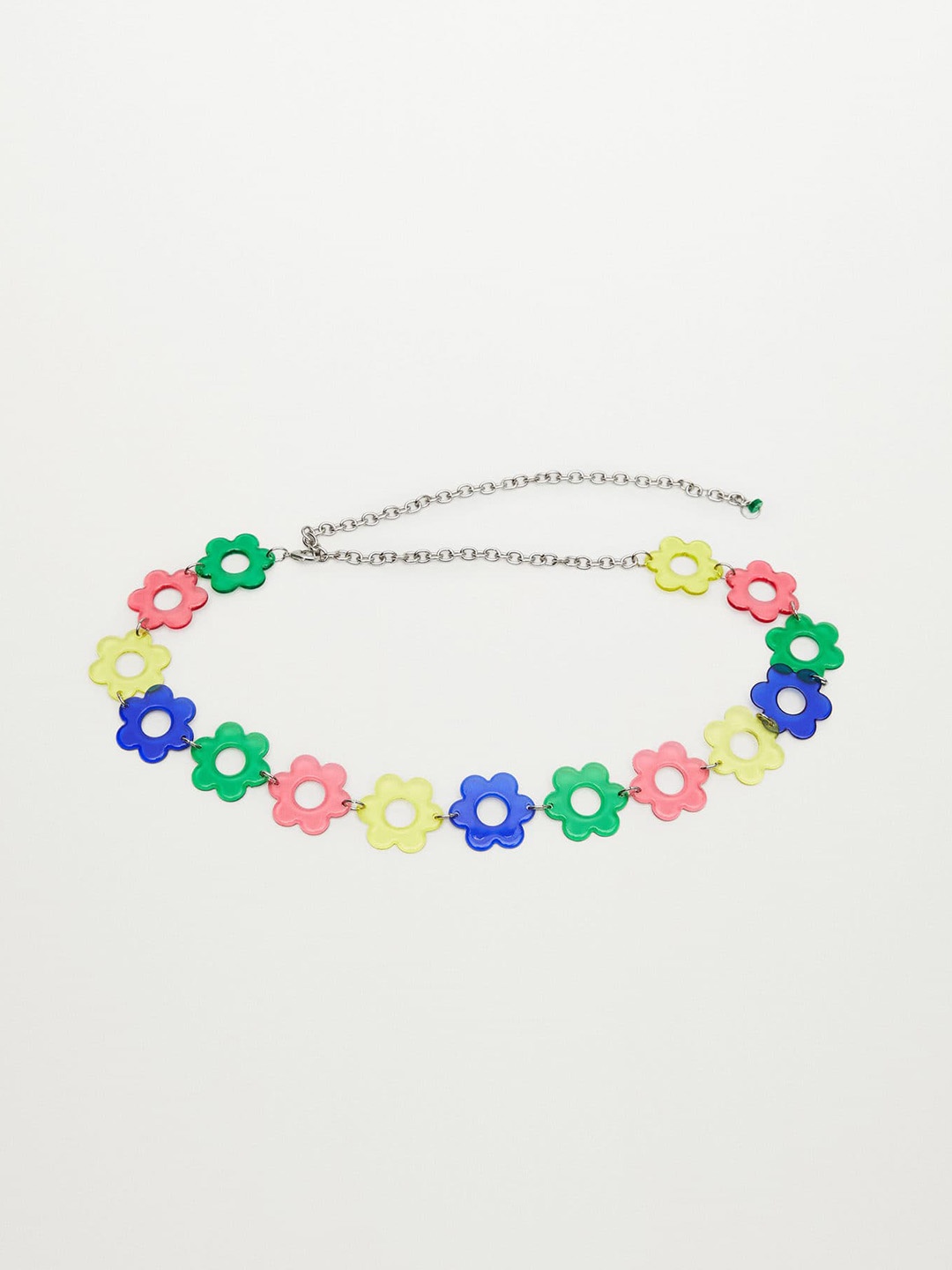 

MANGO Women Multicoloured Floral Belt, Multi