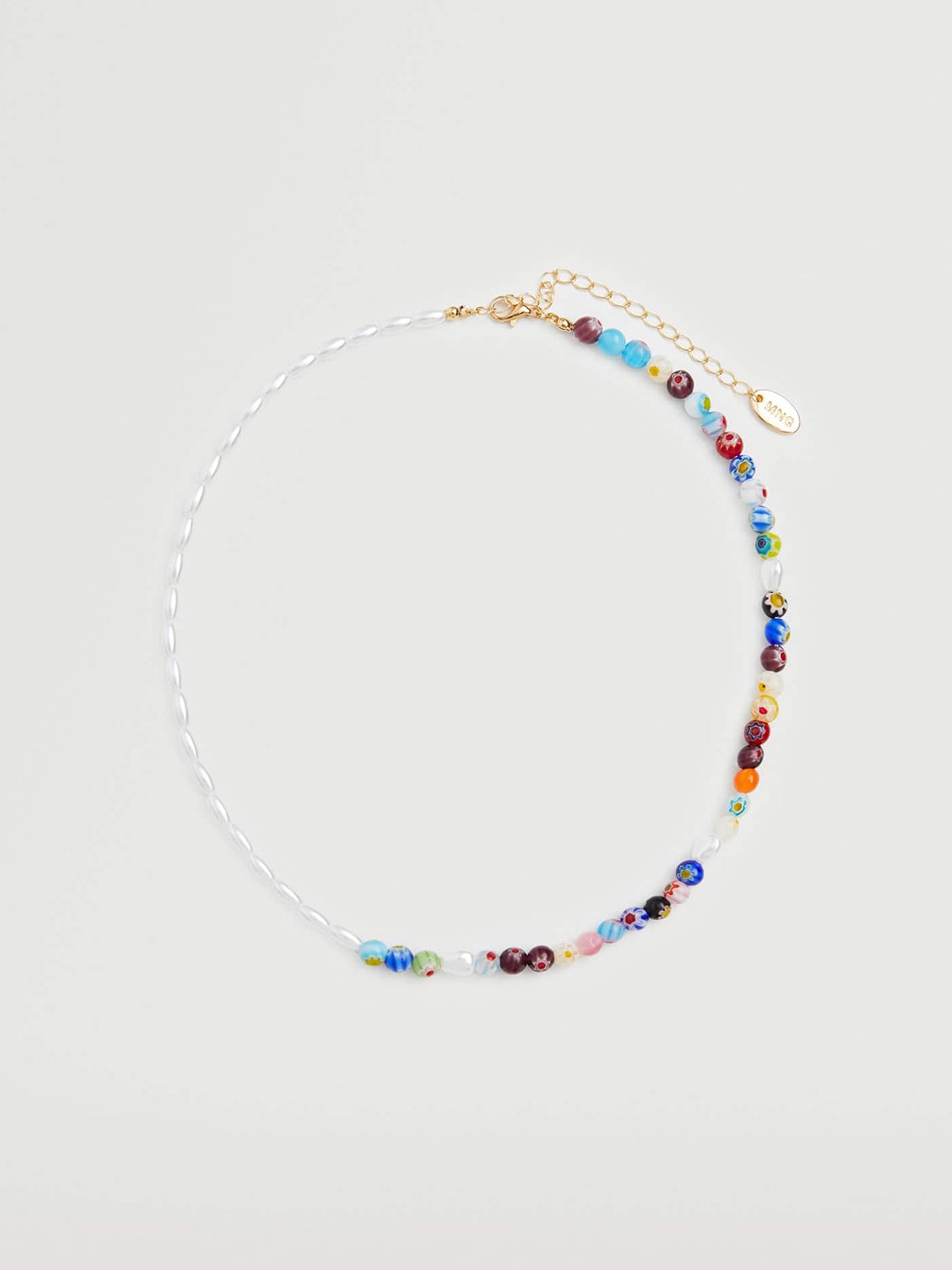 

MANGO Multicoloured Beaded Necklace, Multi