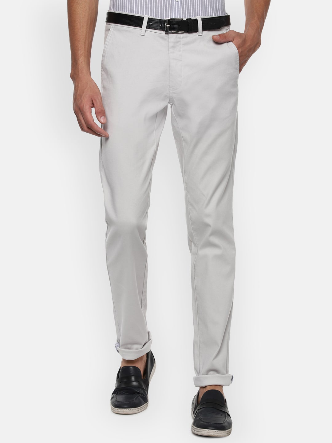 

Van Heusen Sport Men Grey Slim Fit Solid Chinos Trousers