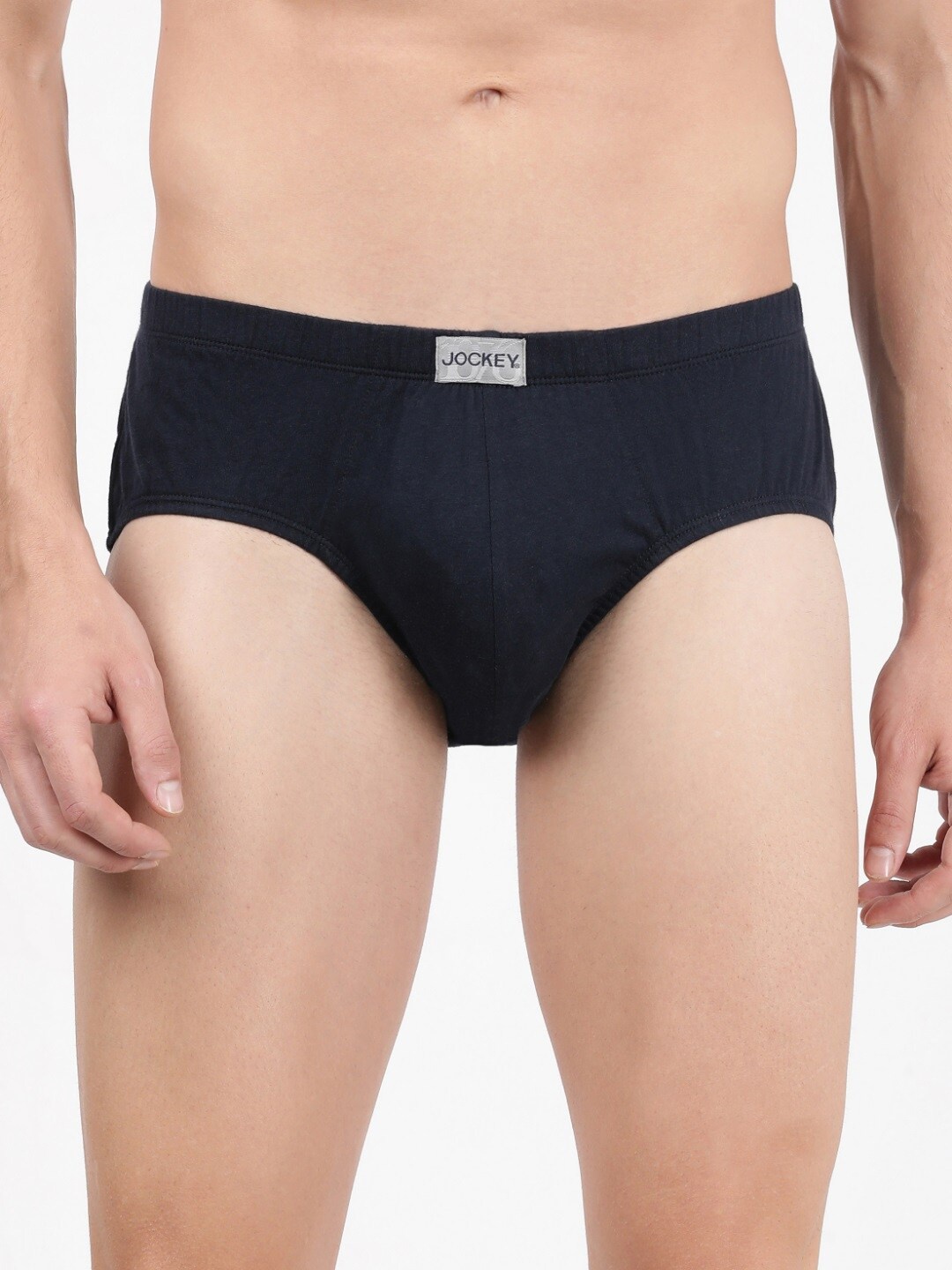 

Jockey Combed Cotton Brief with Ultrasoft Concealed Waistband-8035, Navy blue