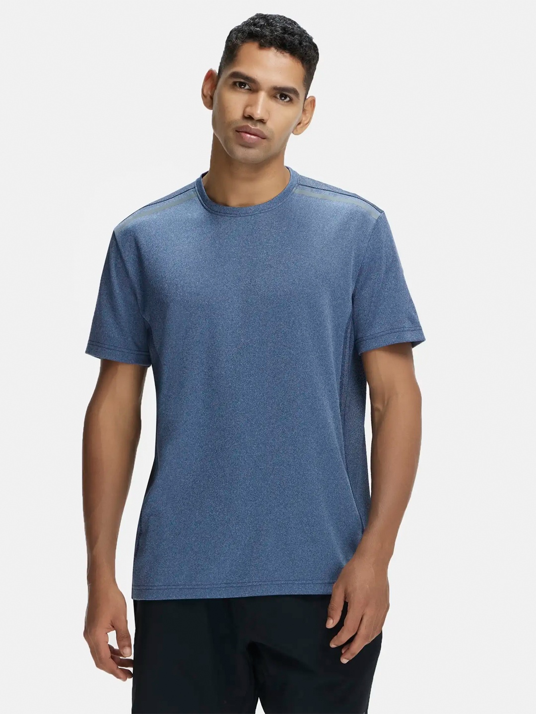 

Recycled Microfiber Stretch Tshirt with Breathable Mesh-MV35, Blue