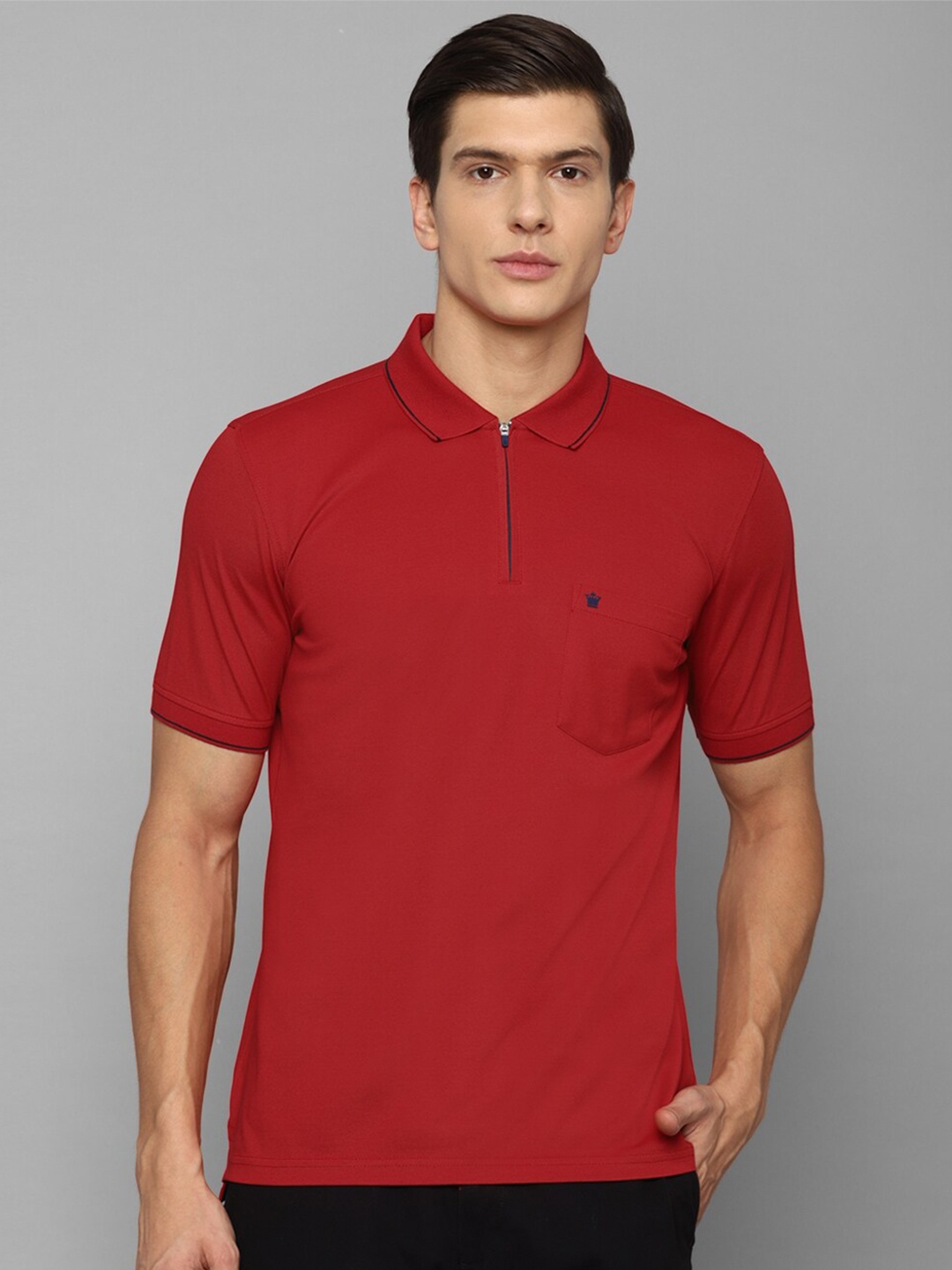 

Louis Philippe Men Red Polo Collar Regular T-shirt