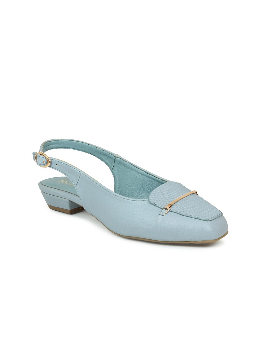 

Inc 5 Women Blue Solid Comfort Mules