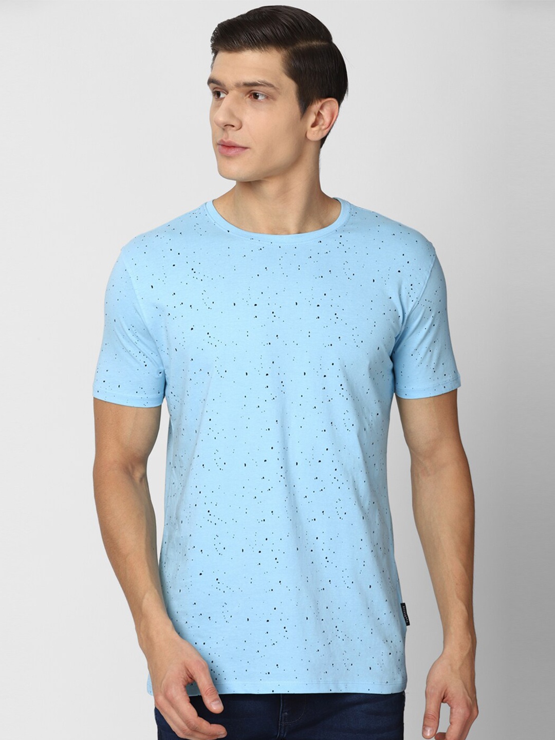 

Van Heusen Sport Men Blue Printed Pure Cotton T-shirt