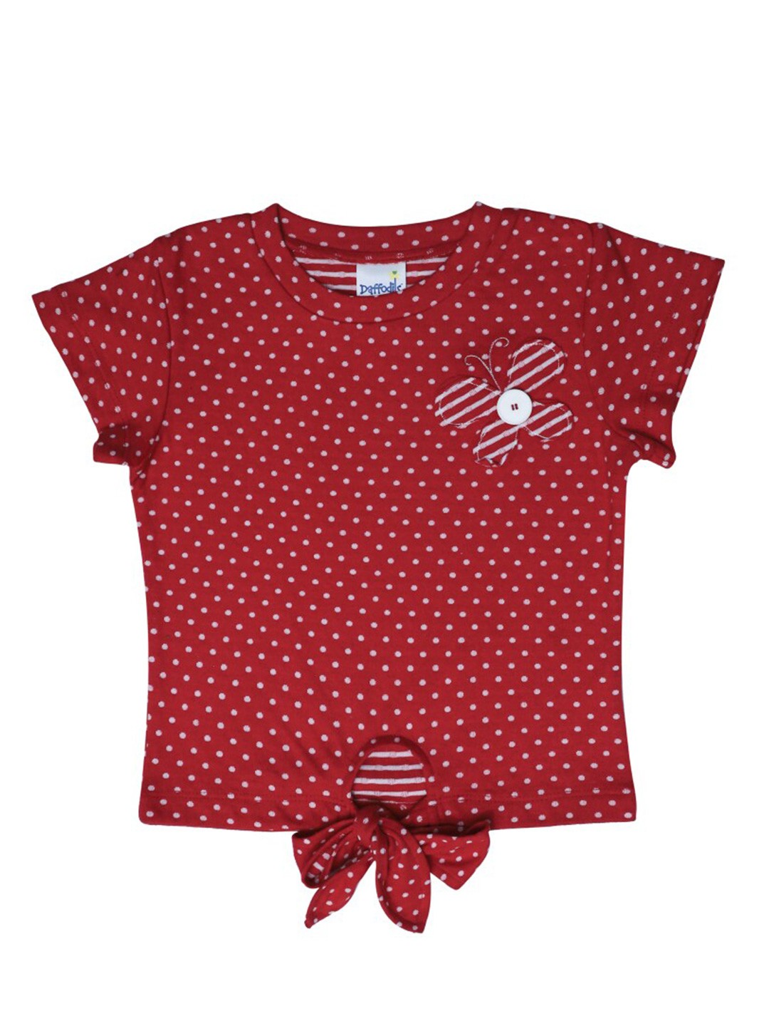 

Daffodils GIRLS WEAR Red Printed Top