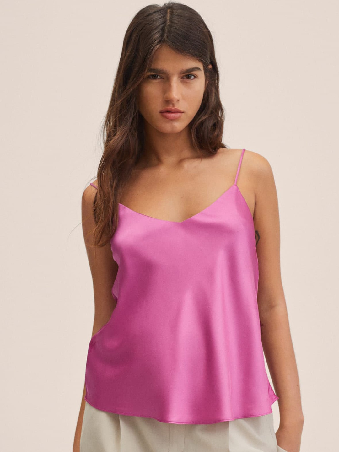 

MANGO Pink Satin Finish Solid Top