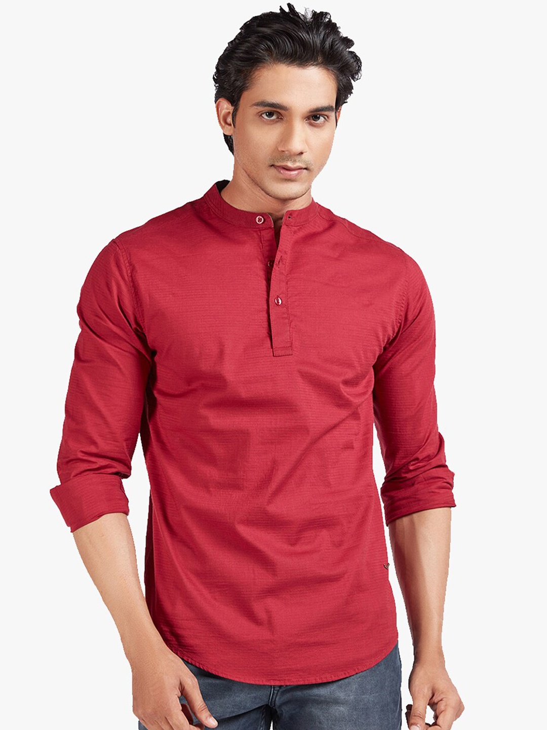 

Blue Buddha Men Maroon Cotton Casual Shirt
