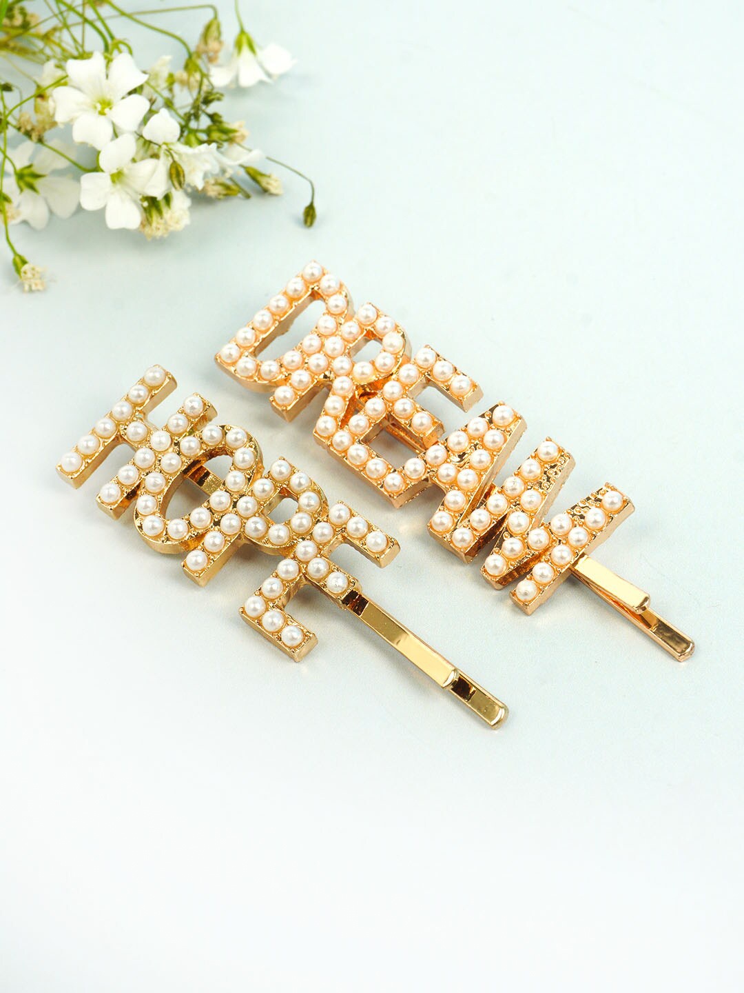 

Ferosh Women Gold-Toned Set of 2 Embellished Bobby Pins