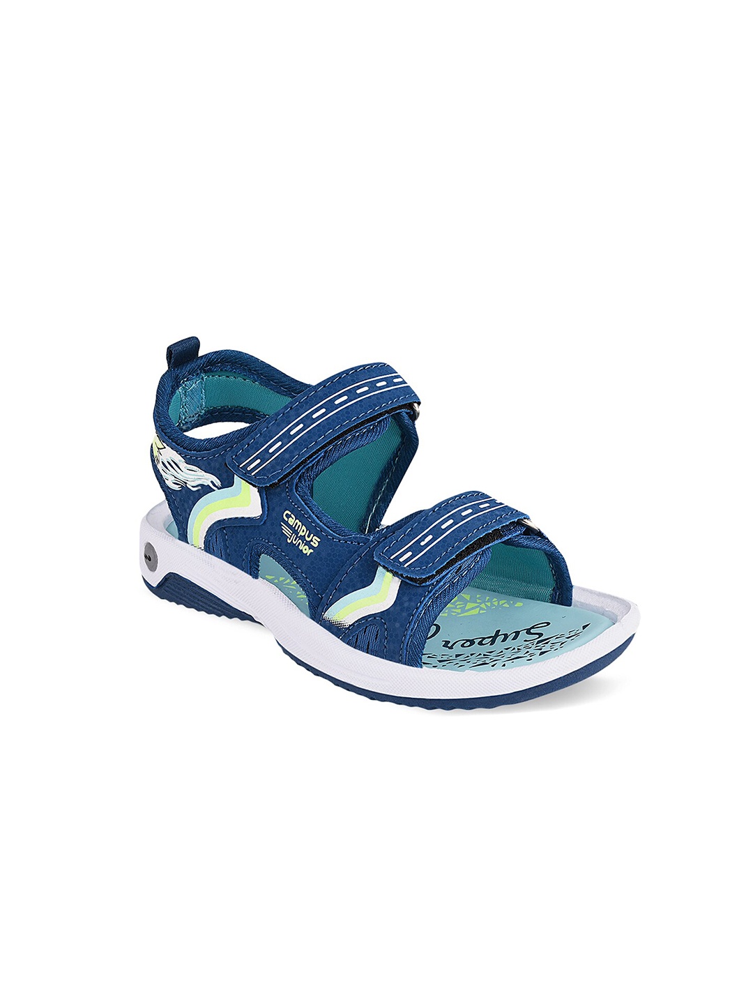 

Campus Unisex Kids Blue & Green Sports Sandals