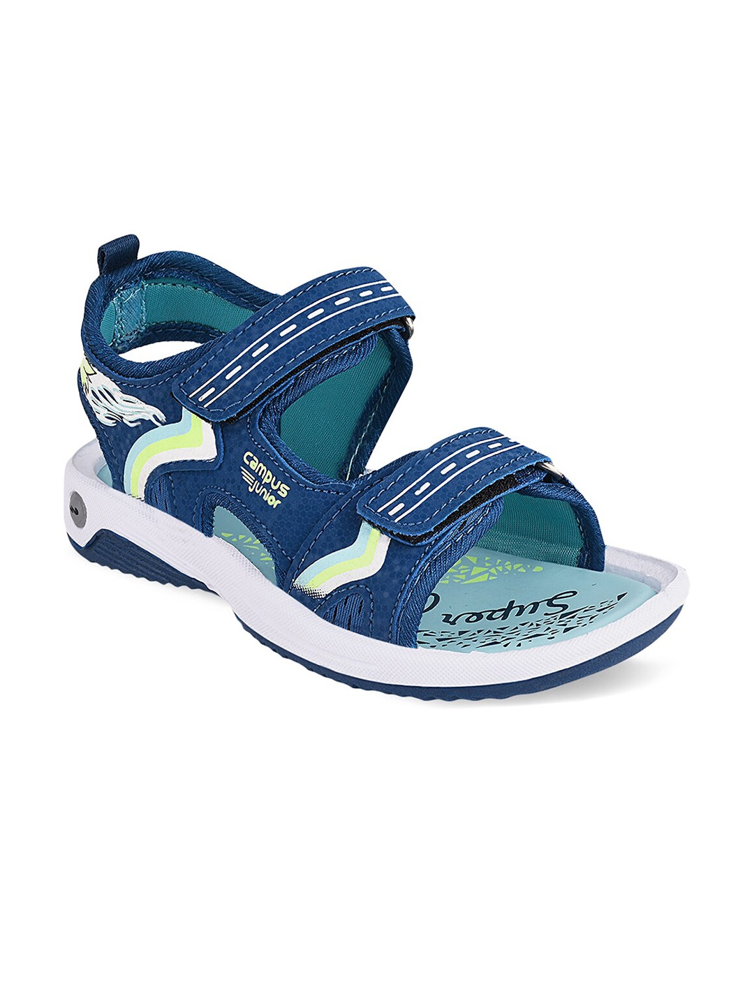 

Campus Unisex Kids Blue & Sea Green Comfort Sandals