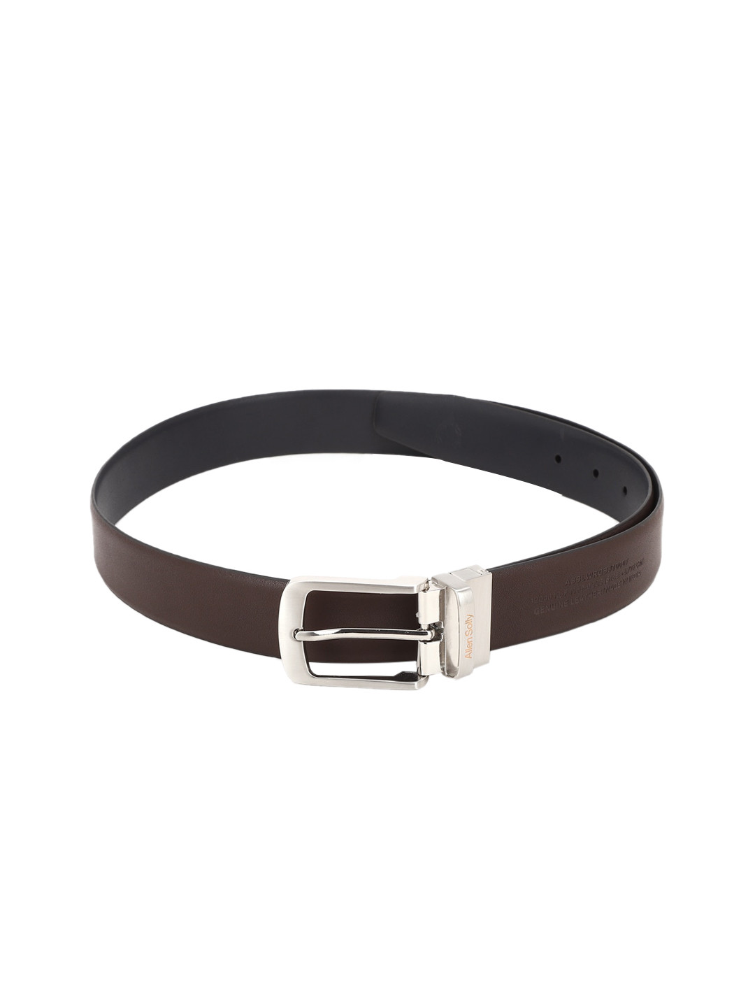 

Allen Solly Men Navy Blue Leather Reversible Formal Belt