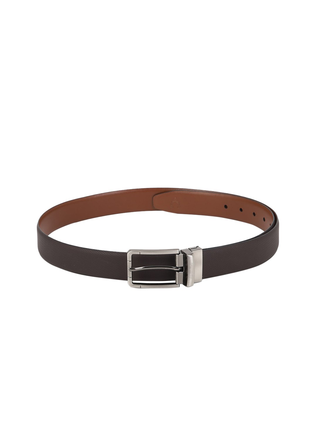 

Allen Solly Men Brown Leather Formal Reversible Belt