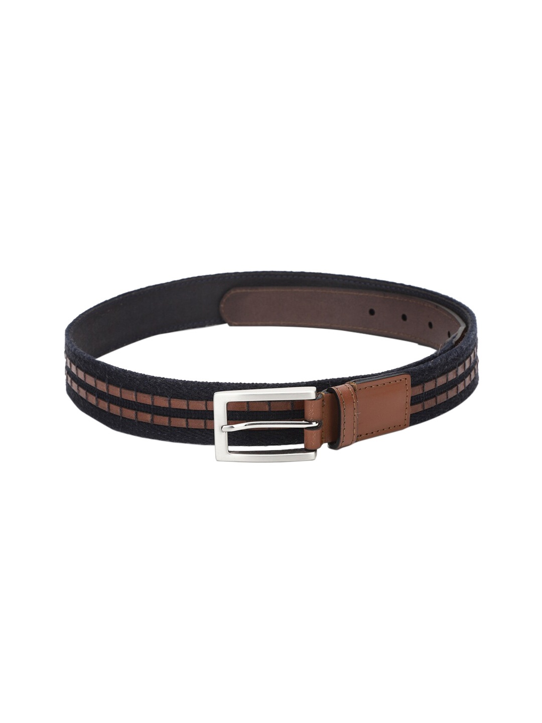 

Allen Solly Men Black Textured Leather Belt