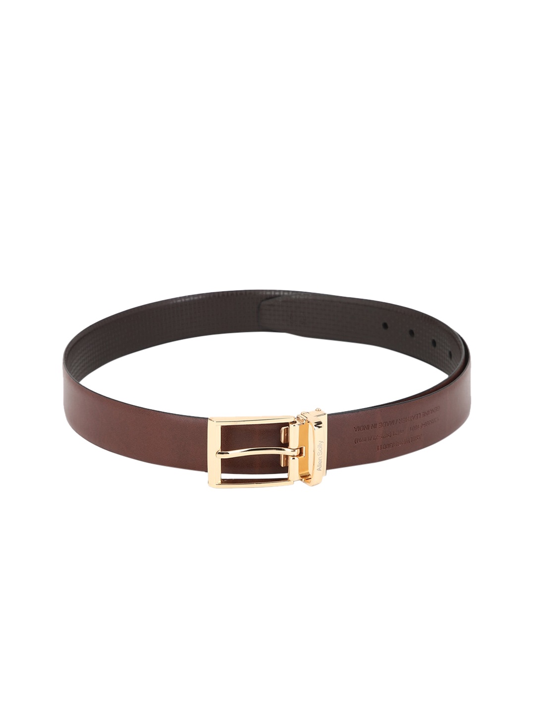 

Allen Solly Men Brown Textured Leather Formal Belt