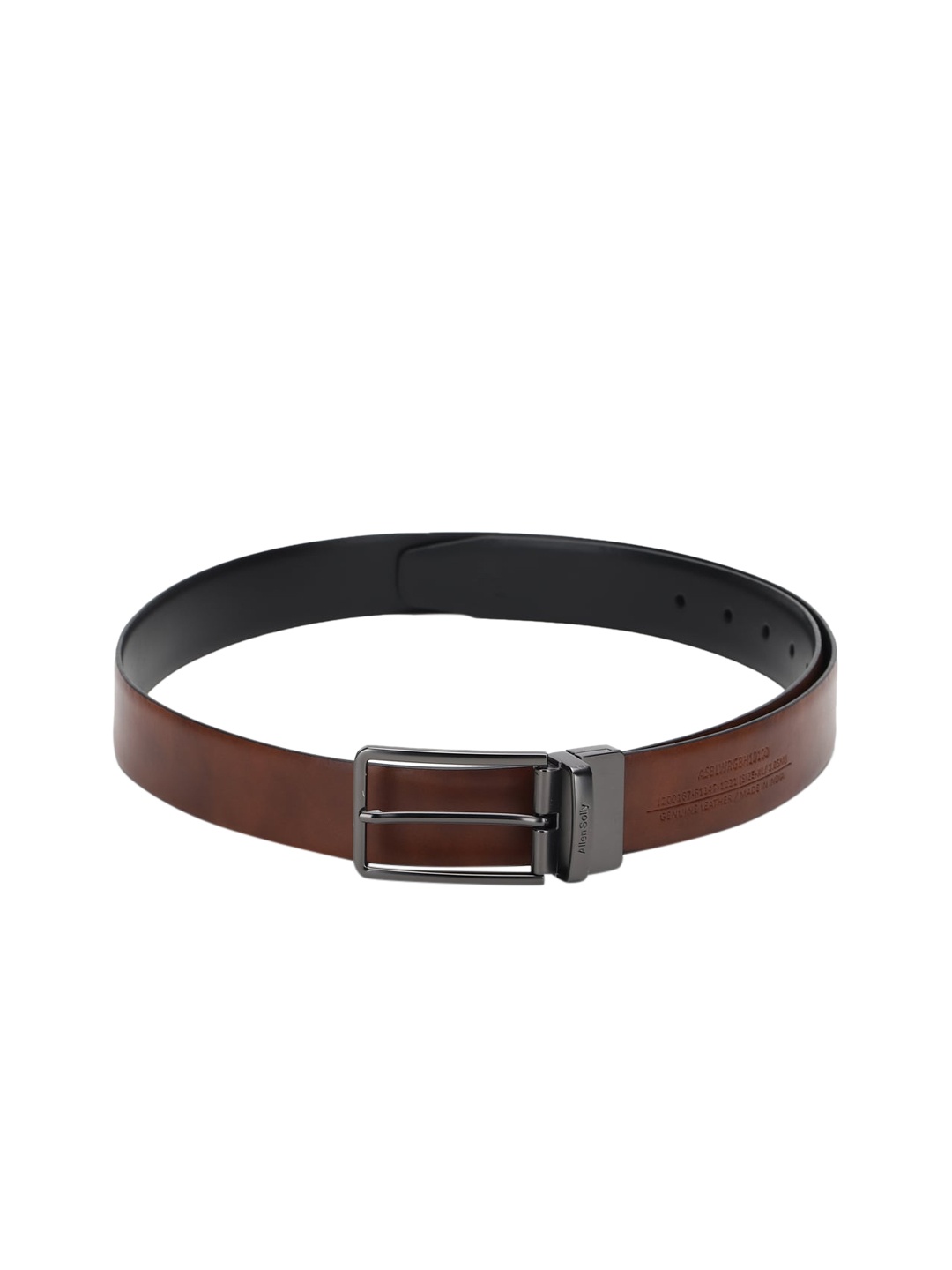 

Allen Solly Men Brown & Black Reversible Leather Formal Belt