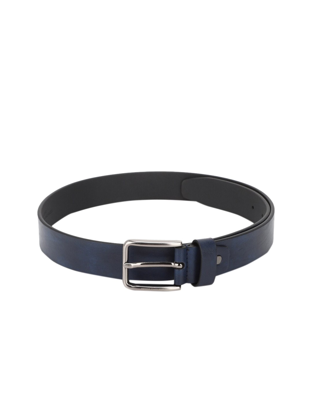 

Peter England Men Navy Blue Leather Belt