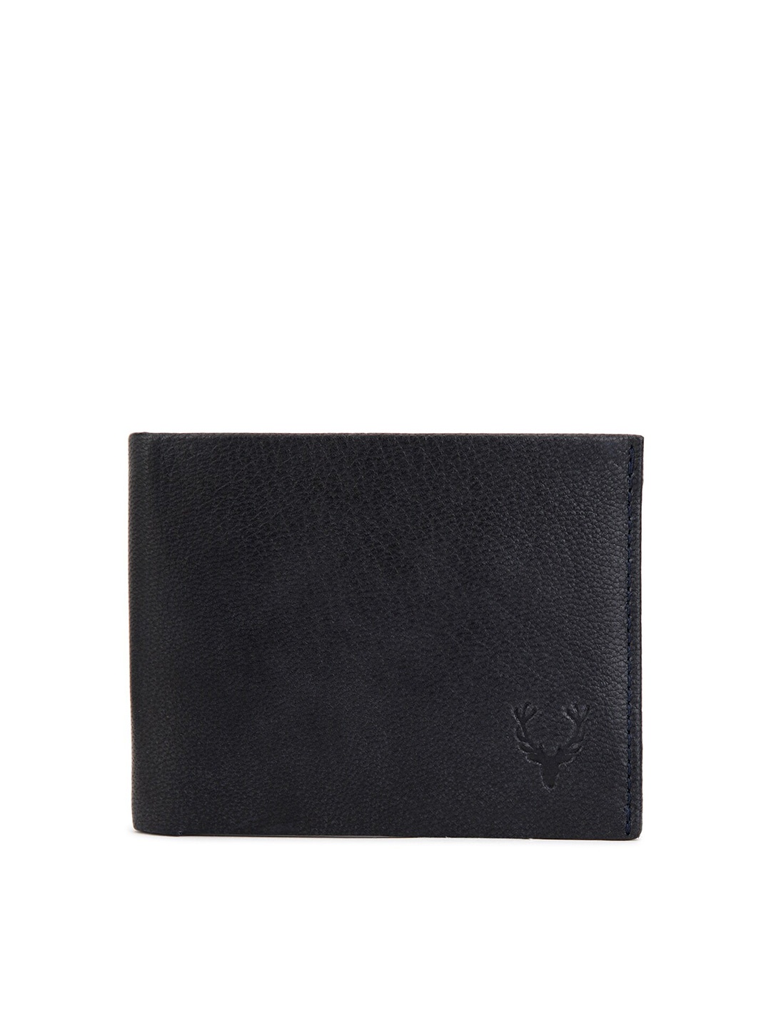 

Allen Solly Men Black Textured Leather Two Fold Wallet