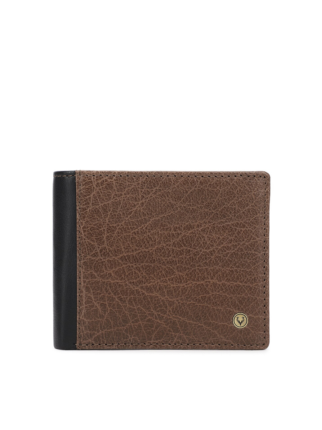 

Allen Solly Men Brown Textured Leather Two Fold Wallet