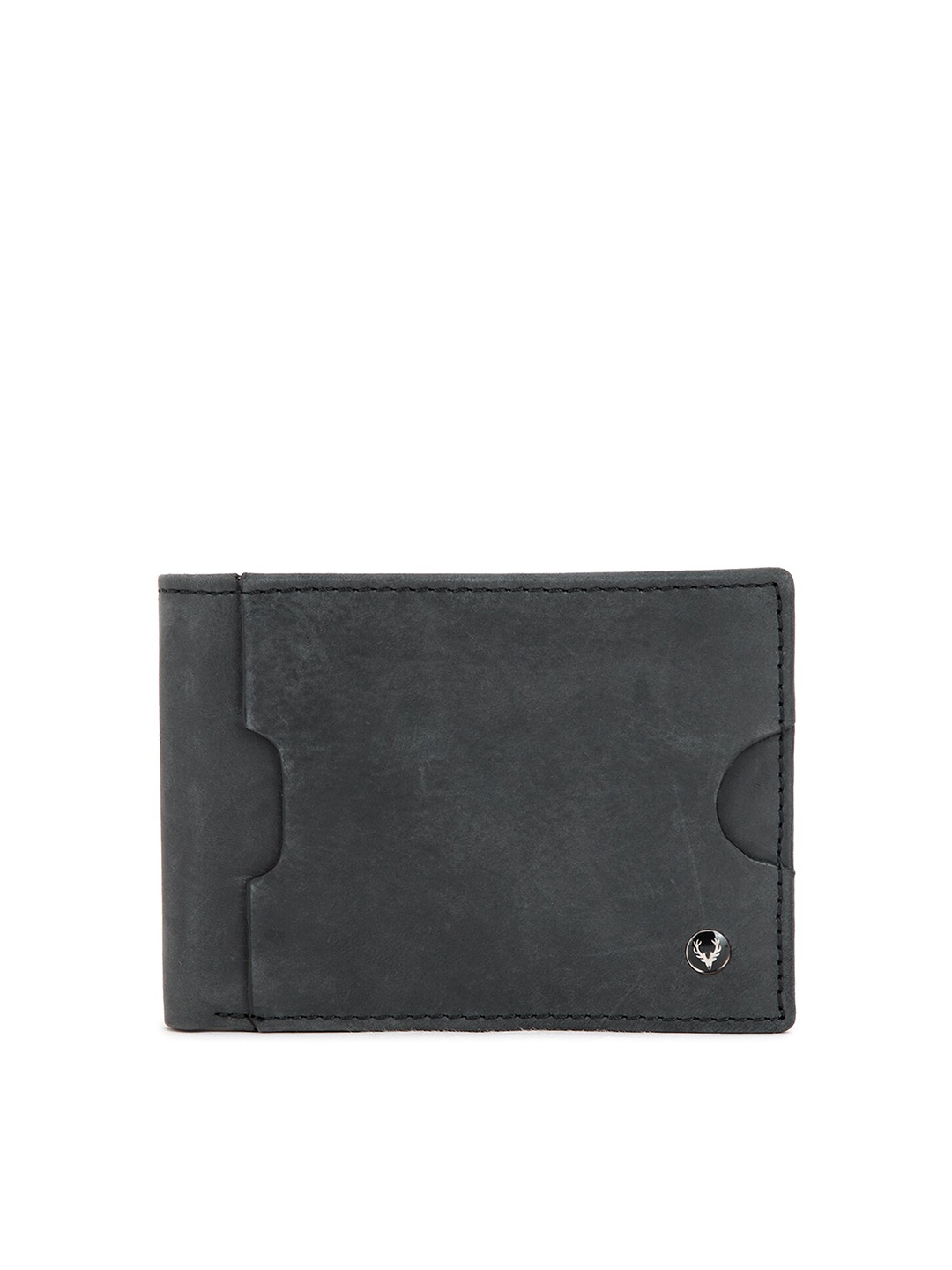 

Allen Solly Men Grey Textured Leather Two Fold Wallet