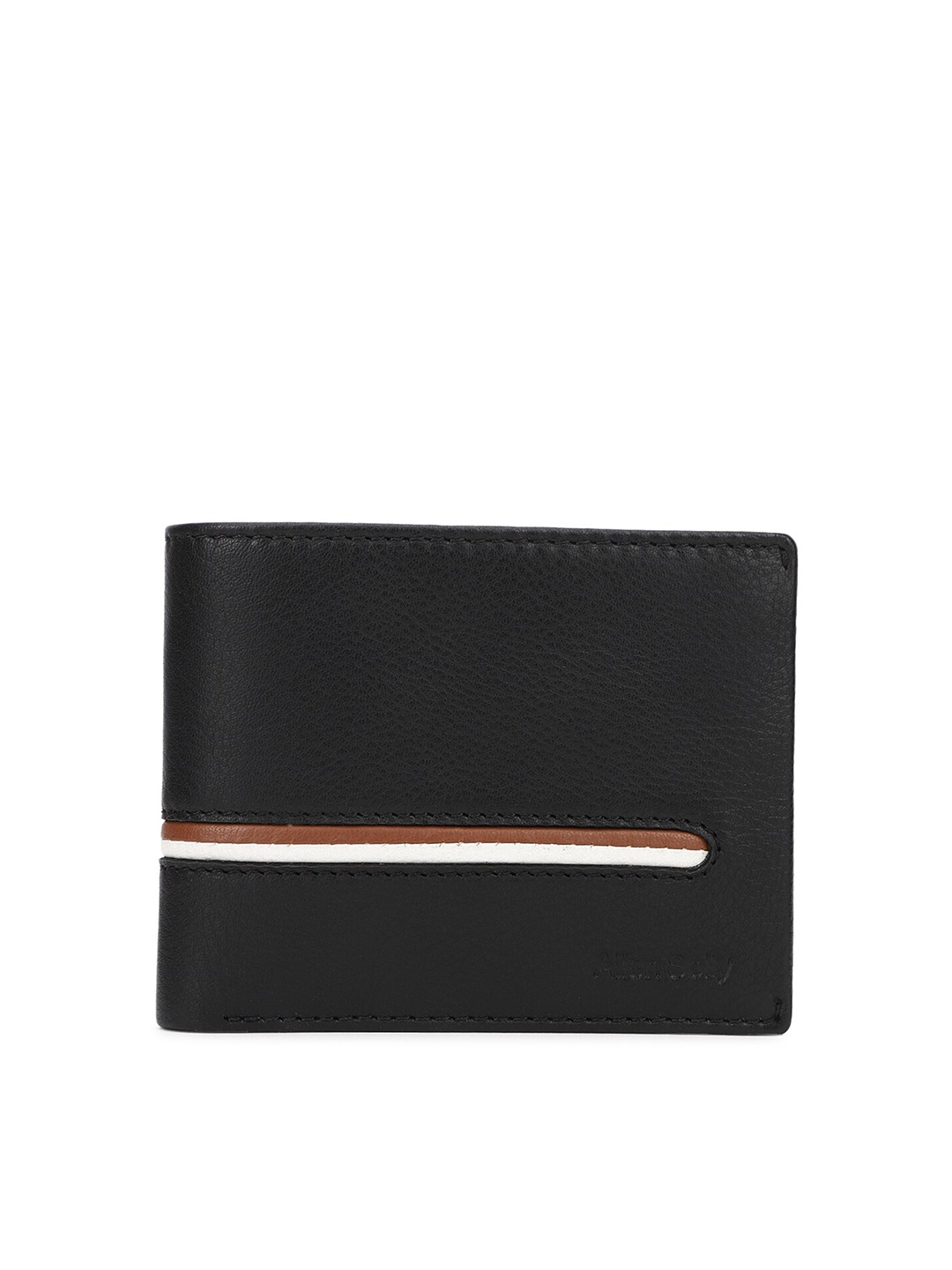 

Allen Solly Men Black Leather Two Fold Wallet