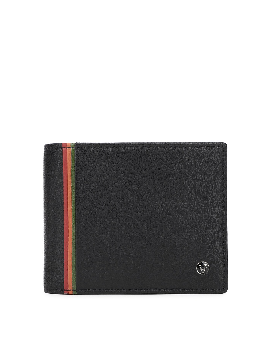 

Allen Solly Men Black & Red Leather Two Fold Wallet