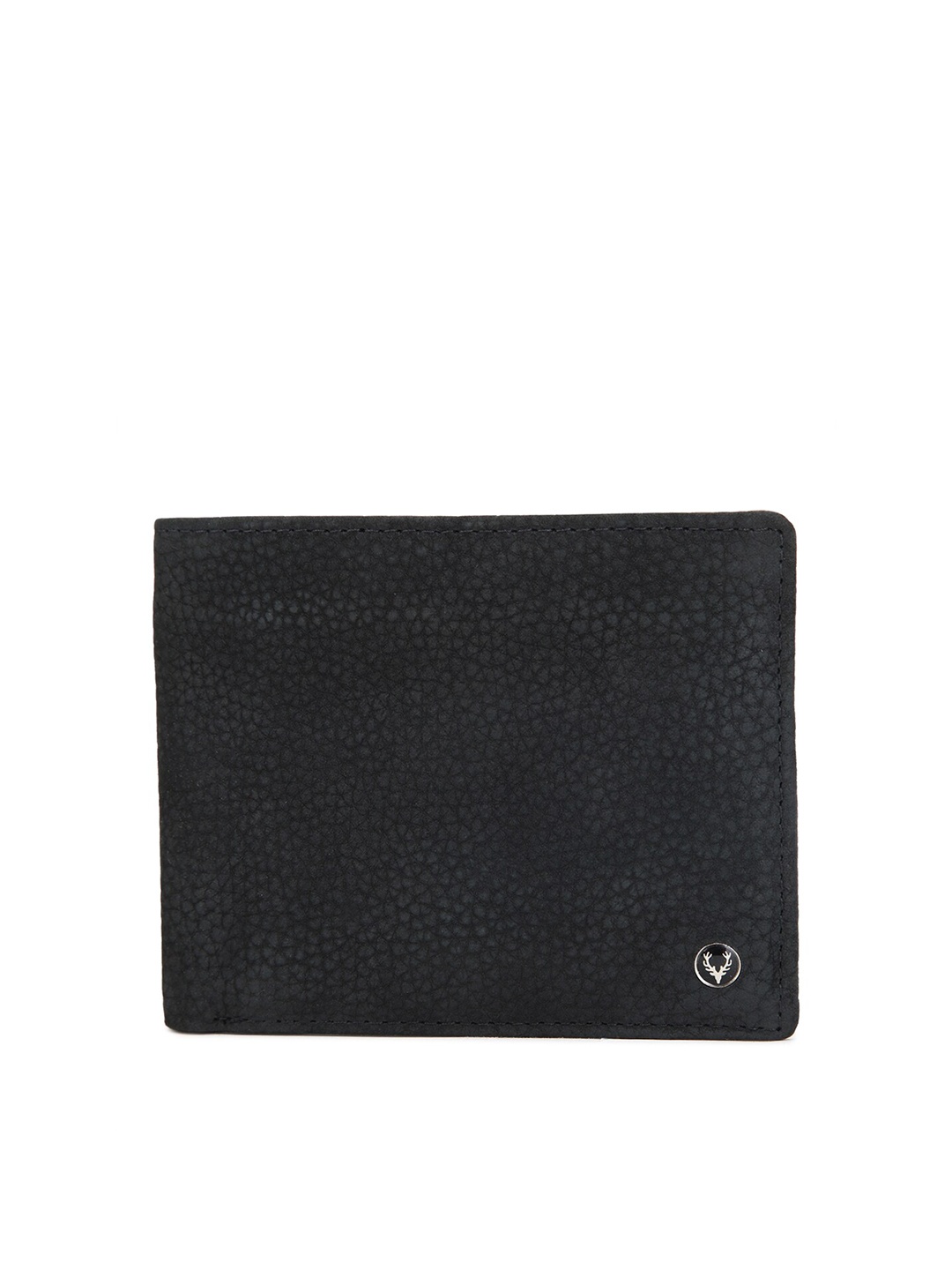 

Allen Solly Men Black Textured Leather Two Fold Wallet