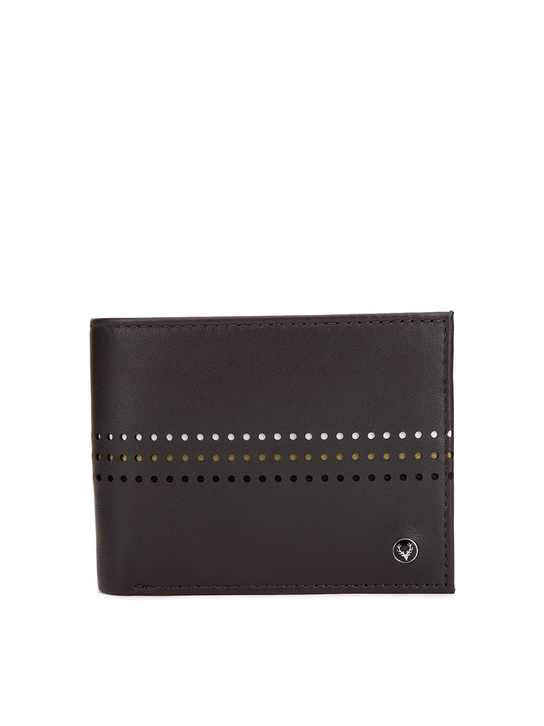 

Allen Solly Men Brown Printed Leather Two Fold Wallet