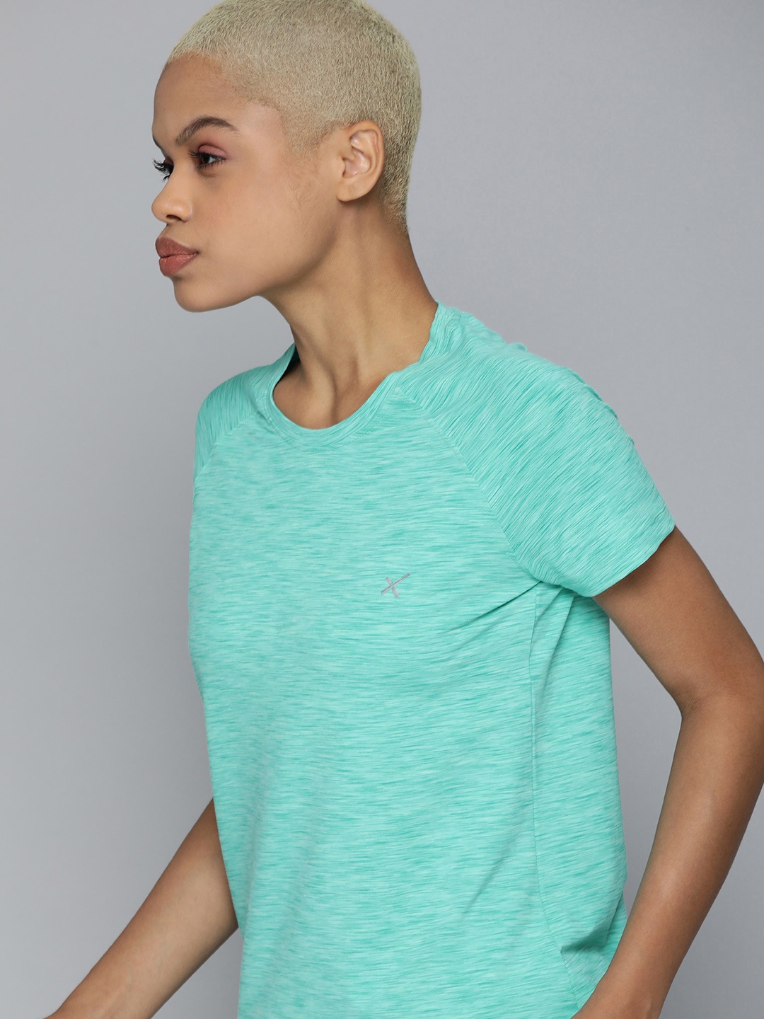 

HRX by Hrithik Roshan Women Green Solid Rapid-Dry Running T-shirt