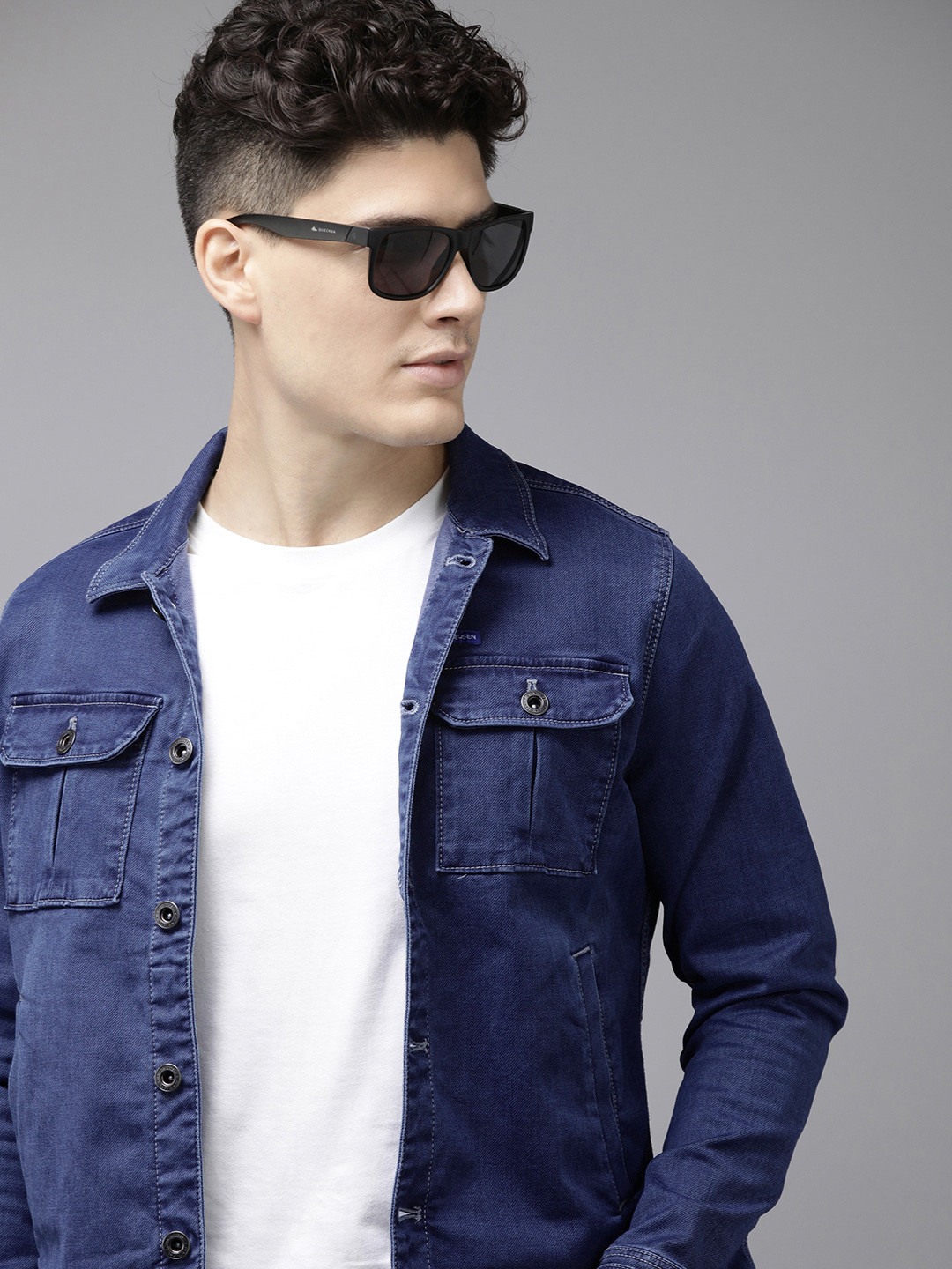 

VAN HEUSEN DENIM LABS Men Washed Denim Jacket, Blue