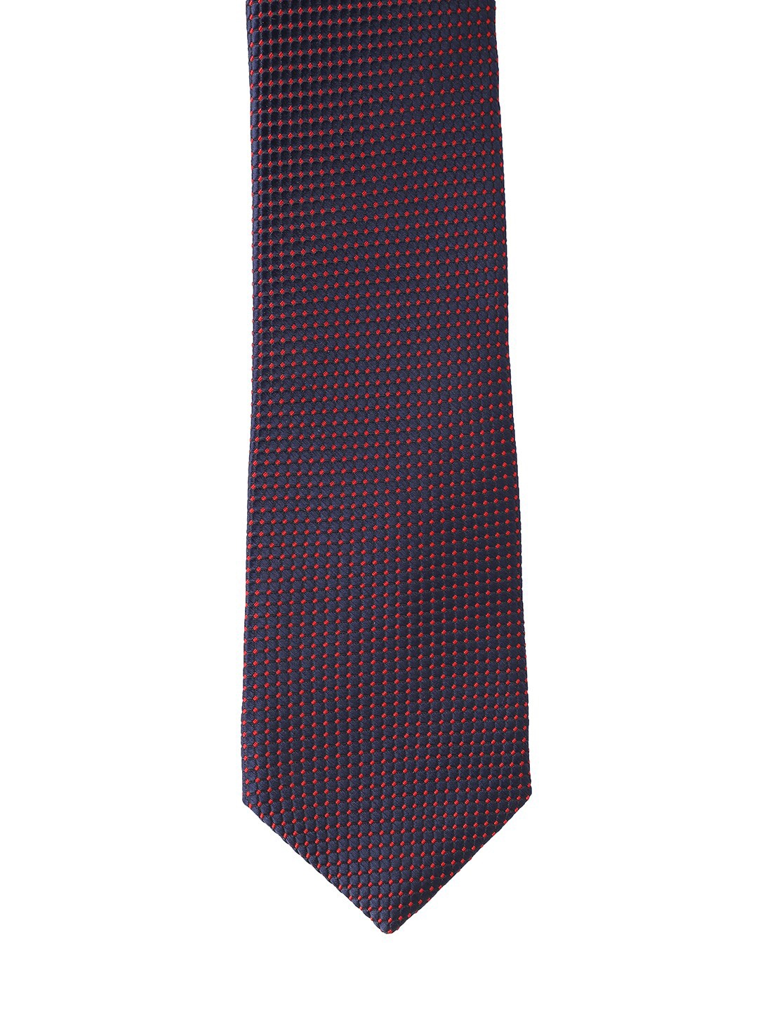 

Allen Solly Men Navy Blue & Red Woven Design Broad Tie
