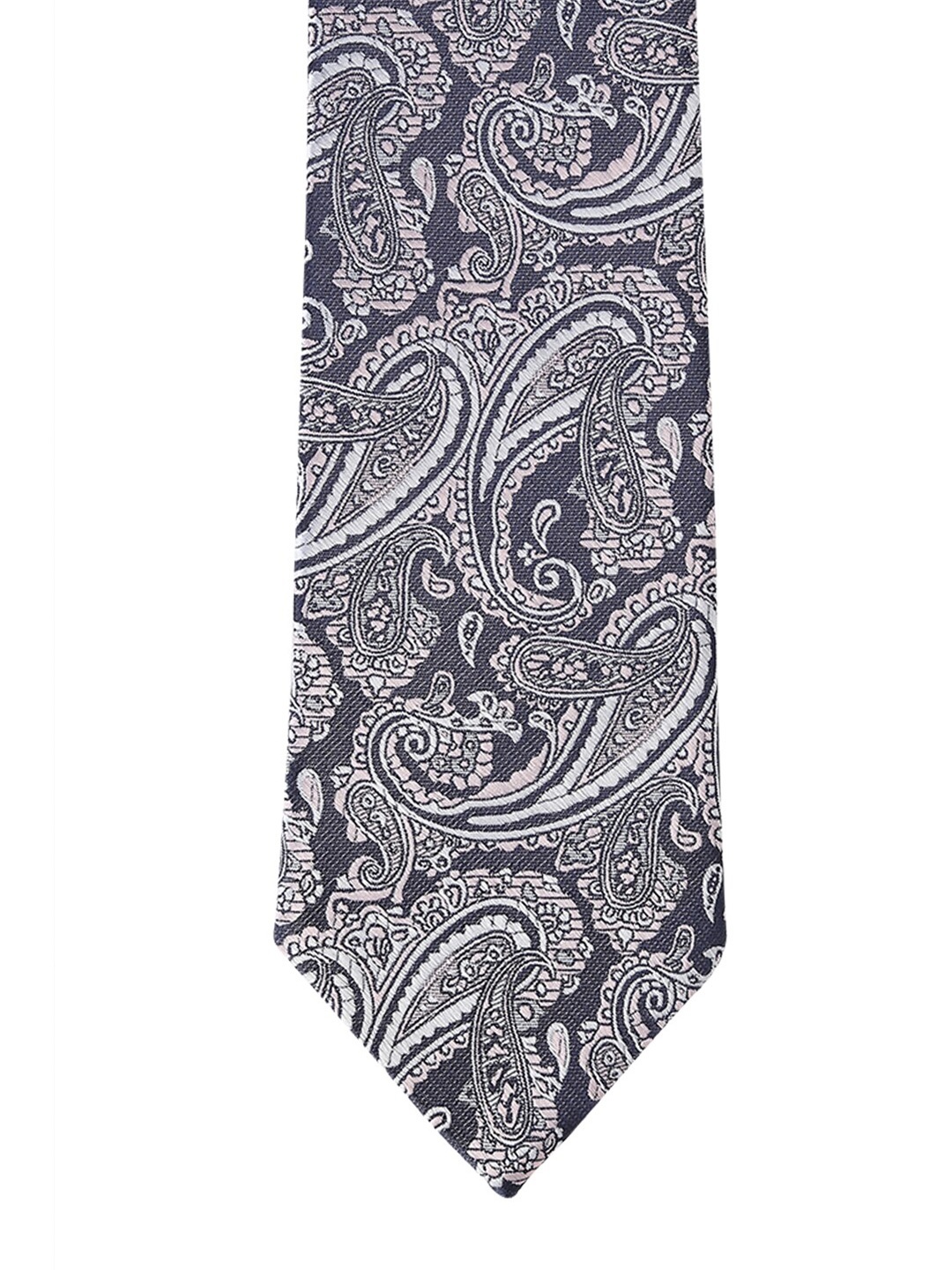 

Allen Solly Men Grey & White Printed Broad Tie