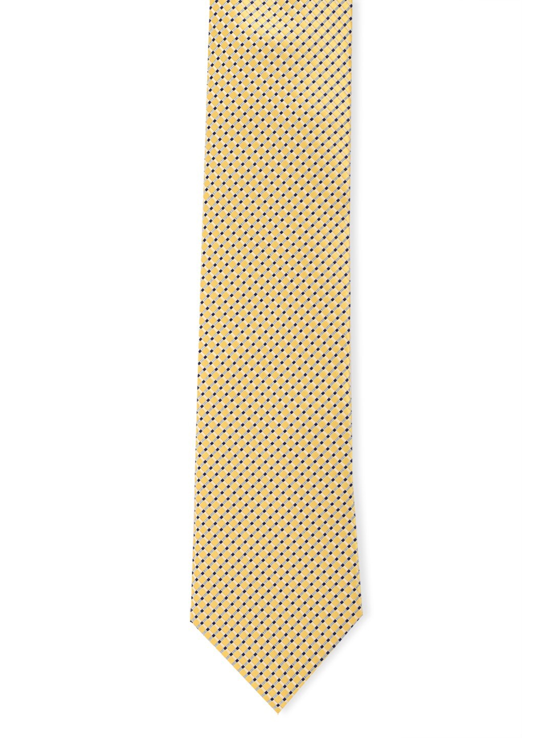 

Allen Solly Men Yellow & Blue Printed Skinny Tie