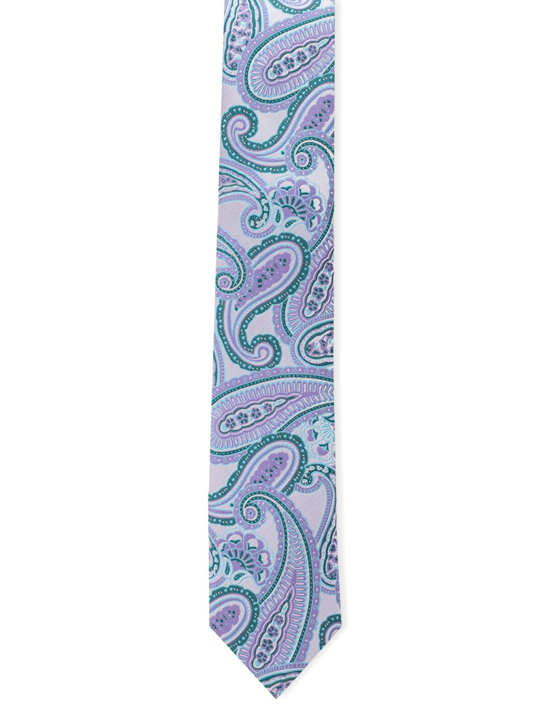 

Allen Solly Men Blue & Purple Printed Broad Tie