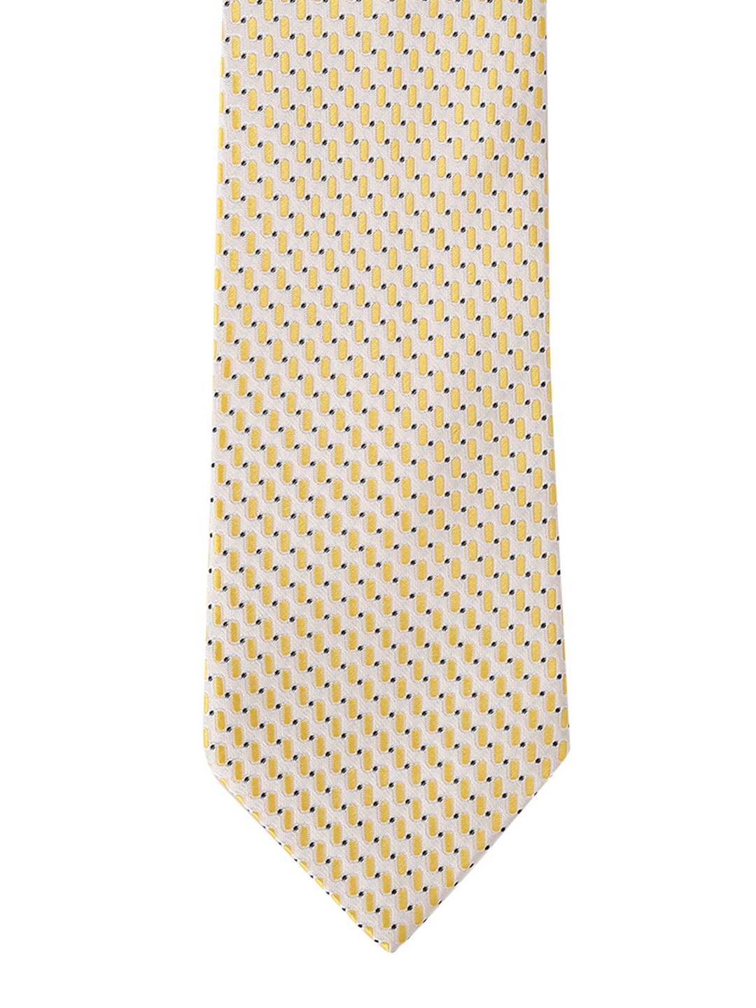 

Allen Solly Men White & Yellow Printed Broad Tie