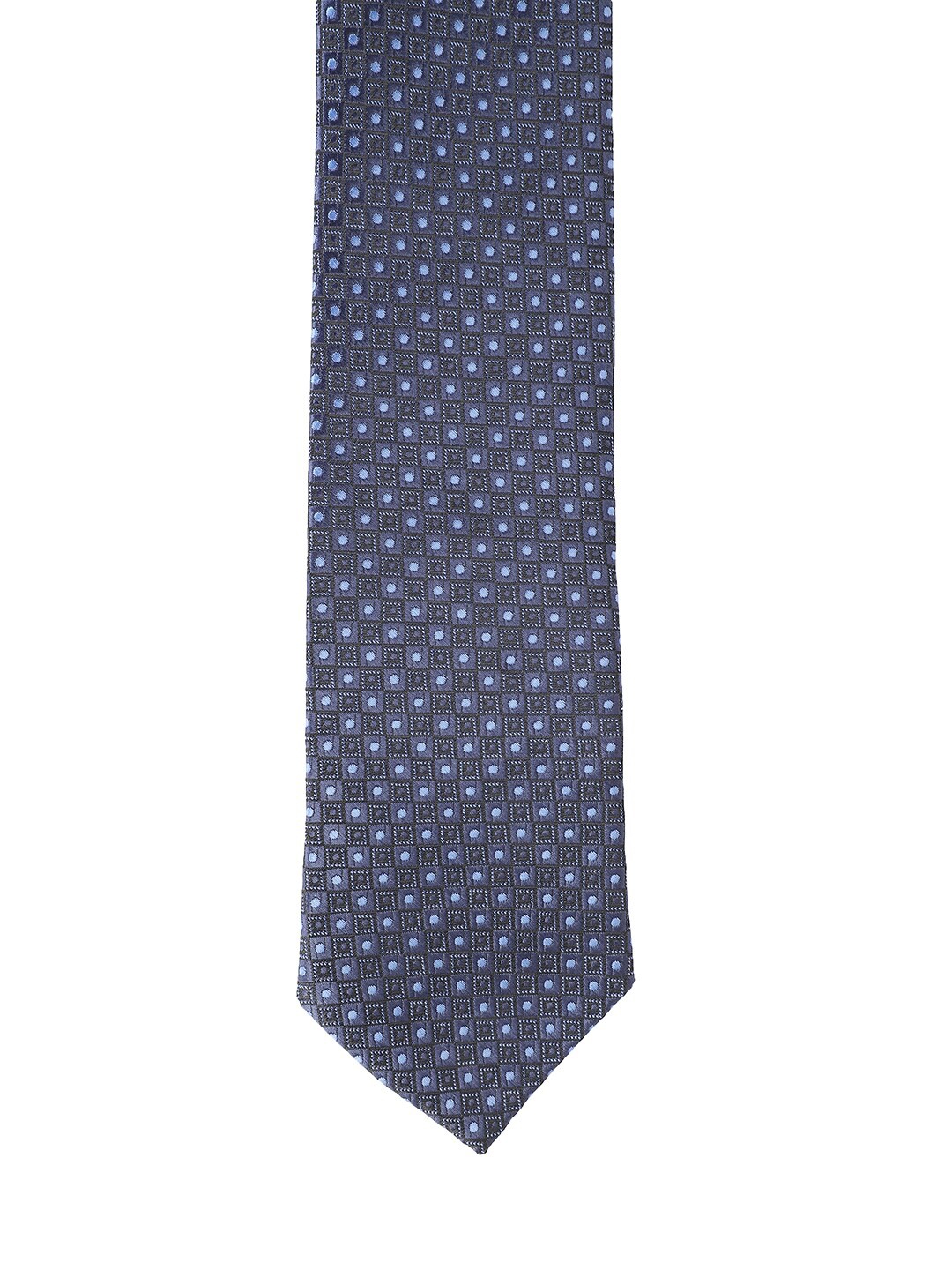 

Allen Solly Men Navy Blue & Grey Printed Skinny Formal Tie