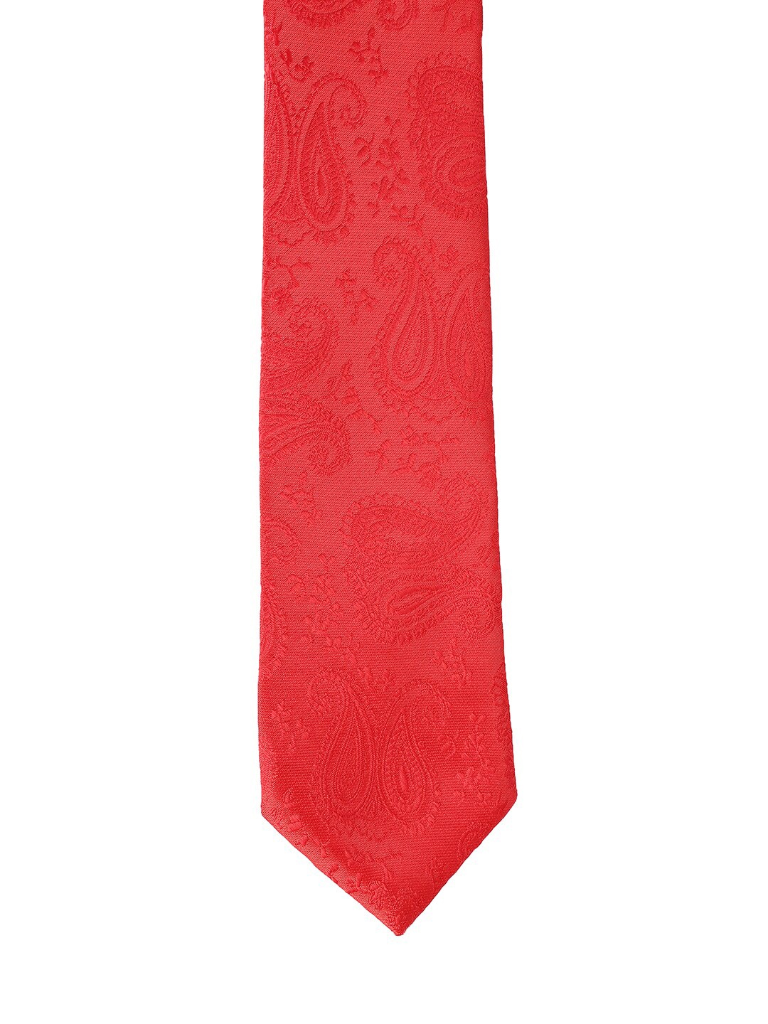 

Allen Solly Men Red Woven Design Broad Tie