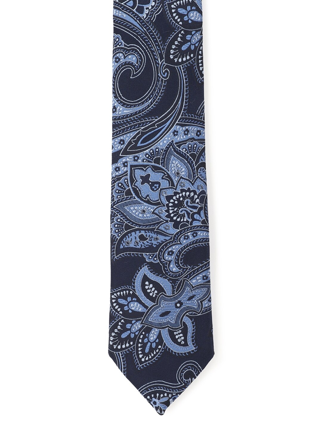 

Allen Solly Men Navy Blue Printed Broad Tie