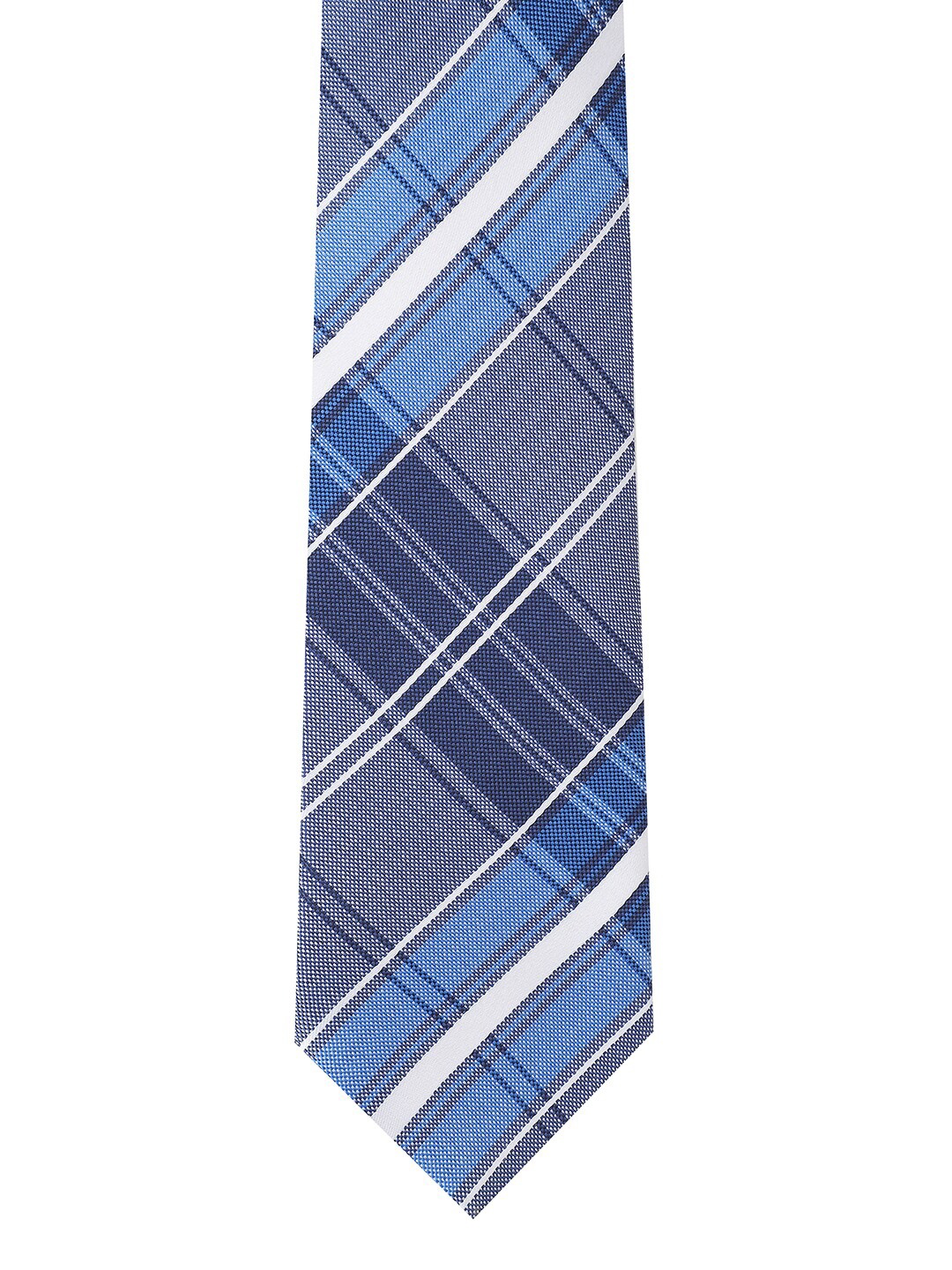 

Allen Solly Men Blue & White Checked Broad Tie