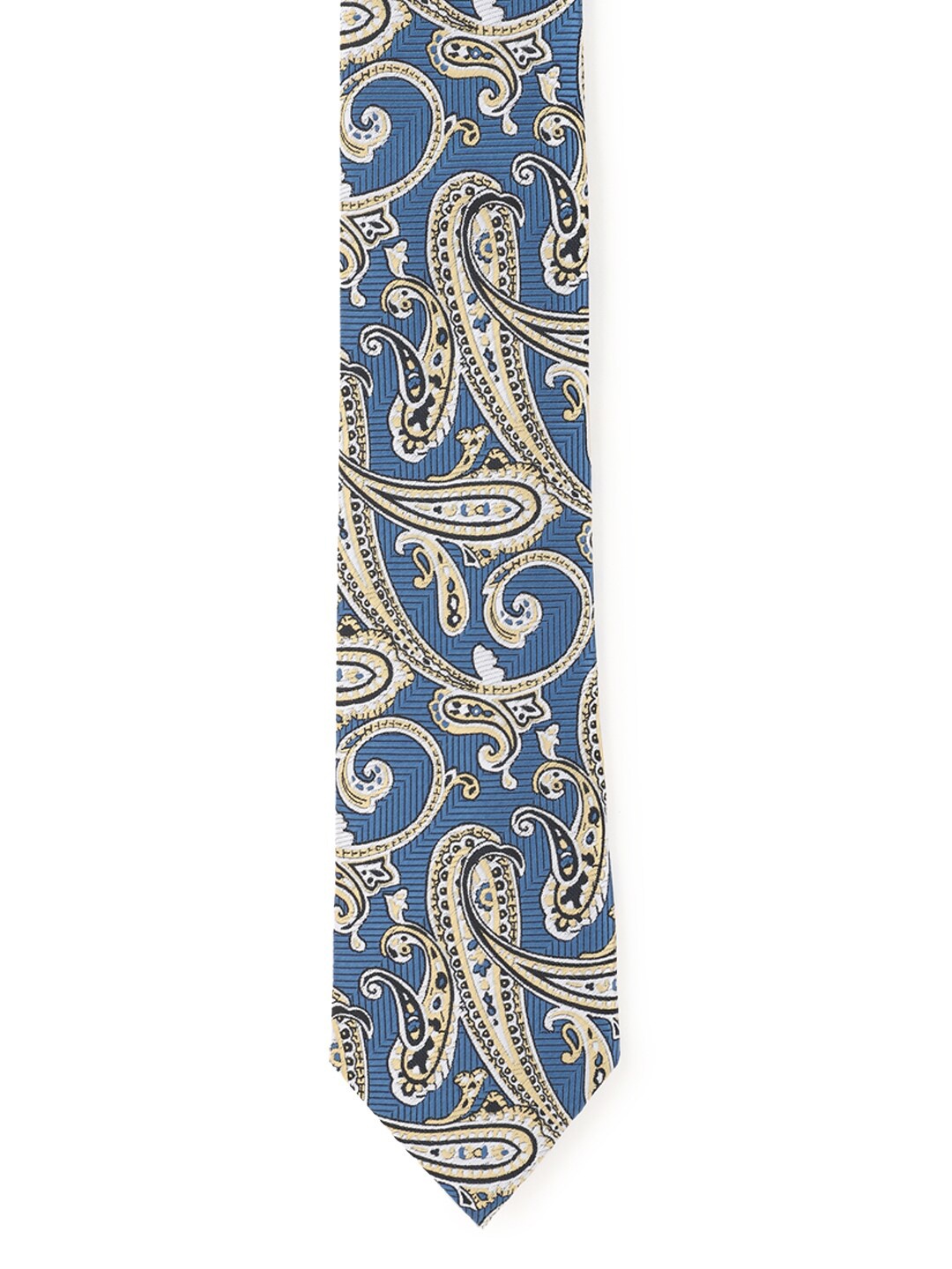 

Allen Solly Men Blue & Beige Printed Skinny Tie