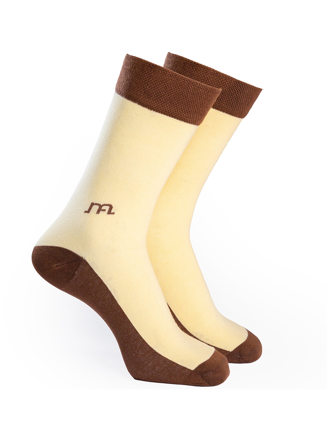 

Man Arden Men Beige & Brown Colourblocked Above Ankle Length Beige Socks
