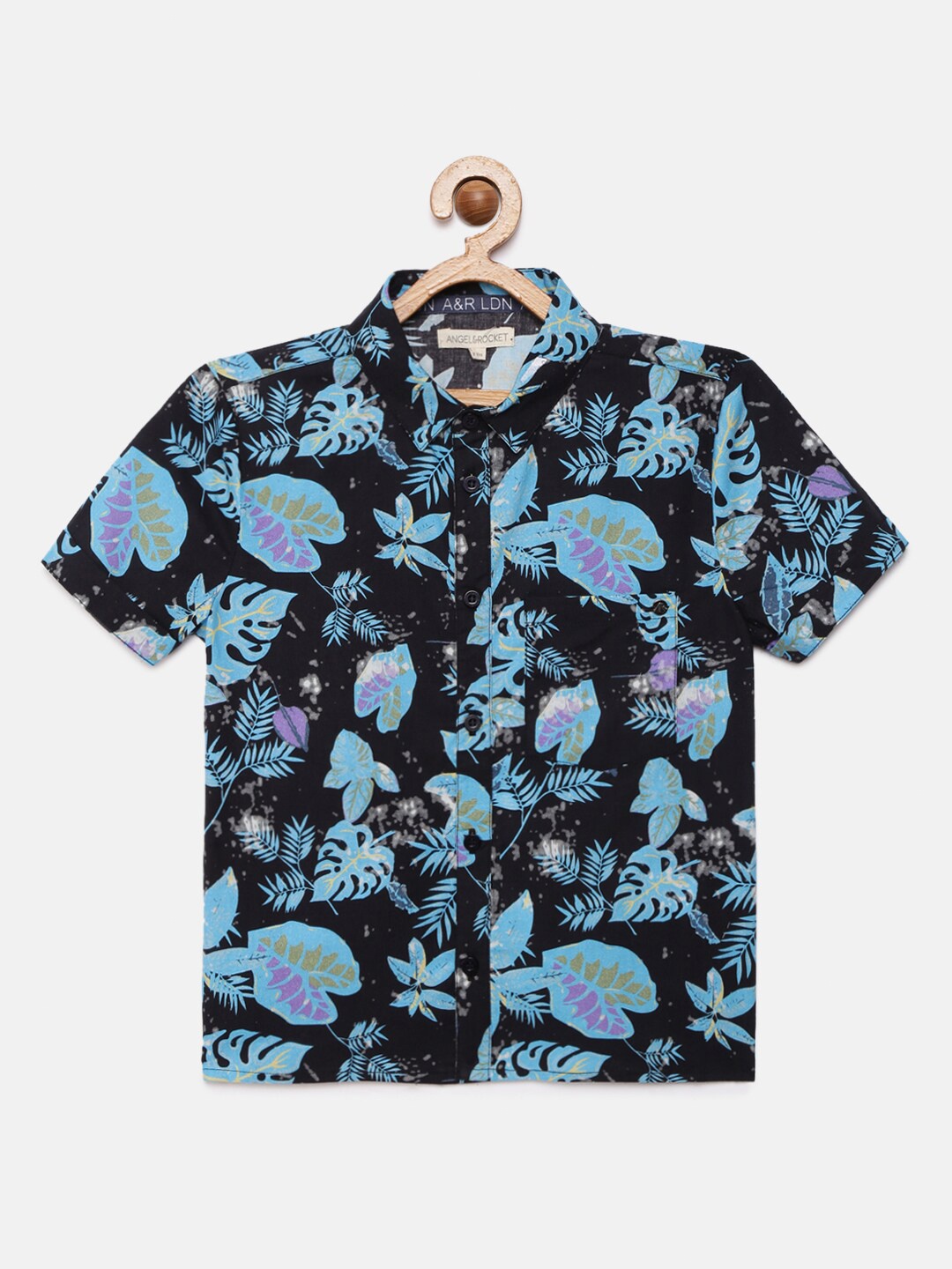

Angel & Rocket Boys Blue Premium Floral Printed Casual Shirt