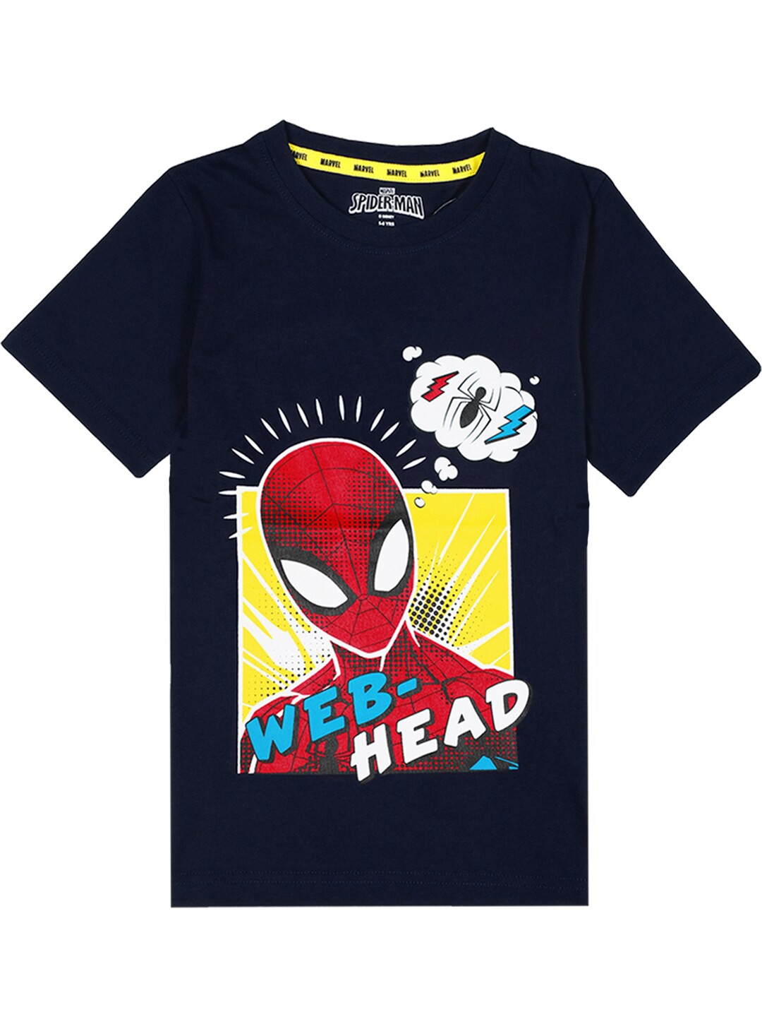 

KINSEY Boys Navy Blue Spider-Man Printed T-shirt