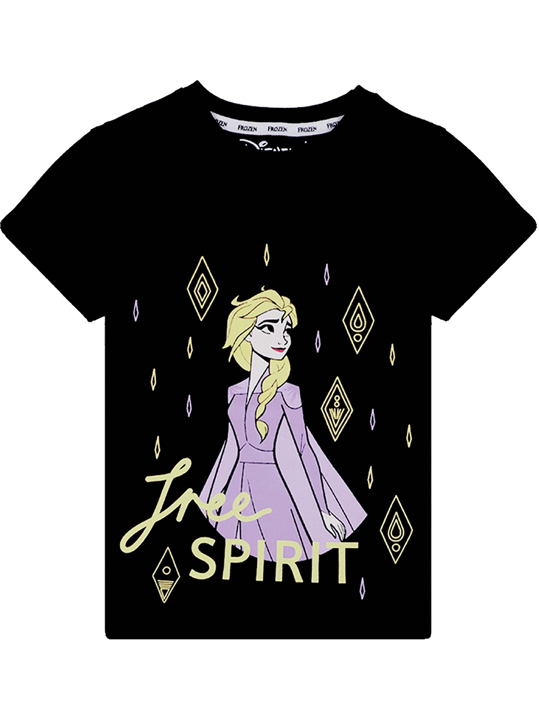 

KINSEY Girls Black & Multicoloured Printed T-shirt