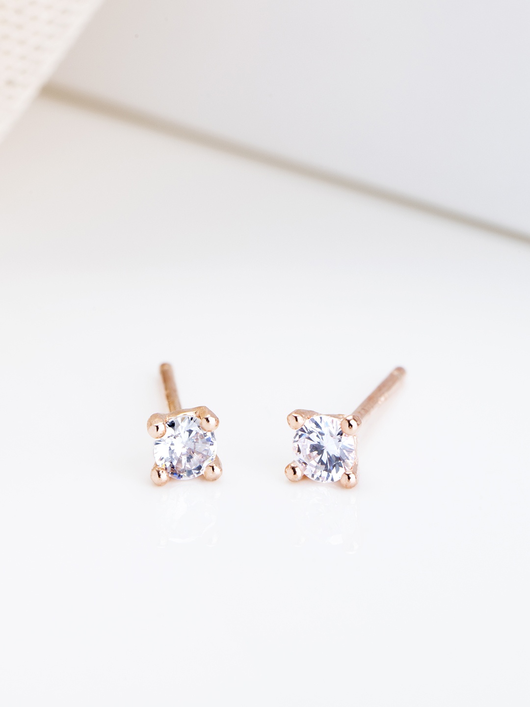 

Zavya Rose Gold Plated 925 Sterling Silver Studs Earrings